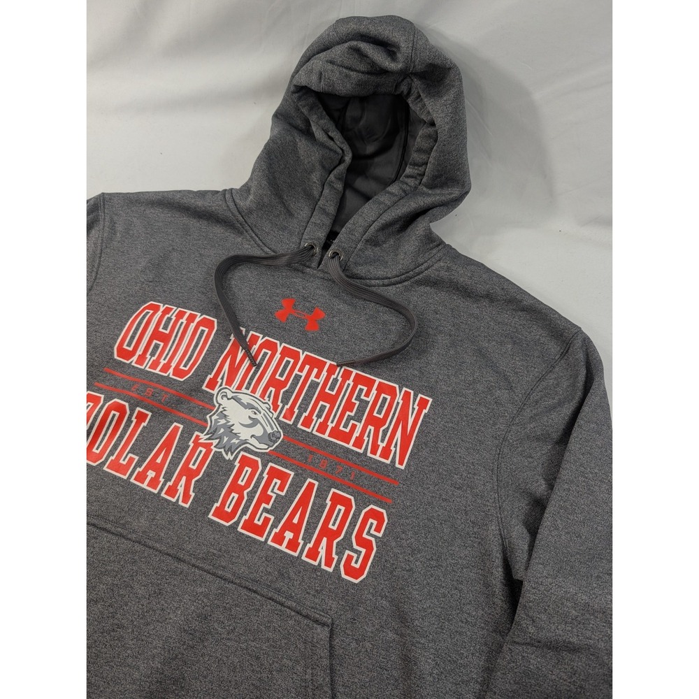 Under Armour Ohio Northern University Polar Bears Gray Xstorm Hoodie Mens Medium